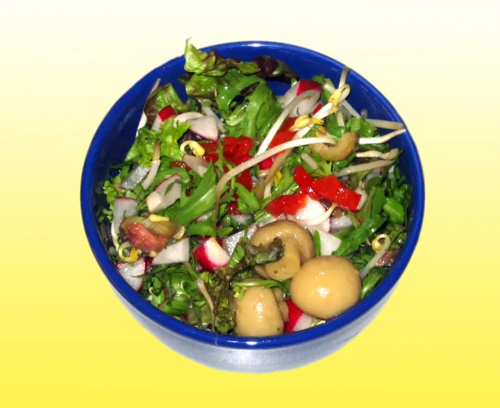 Blattsalat mit Sojasprossen