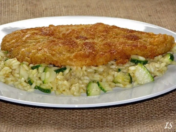 Dorschfilet mit Zucchinirisotto
