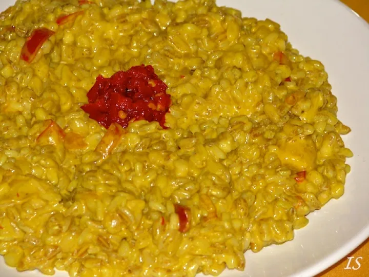 Kokoscurry mit 5-Korn-Getreide