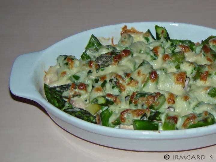 Spargel-Lachs-Gratin