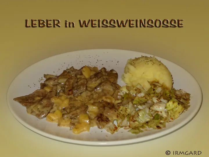 Leber in Weissweinsosse