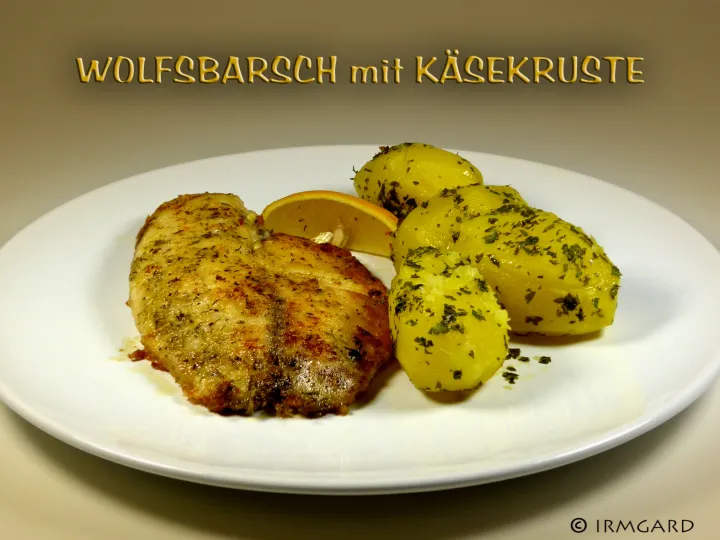 Wolfsbarsch mit Käsekruste