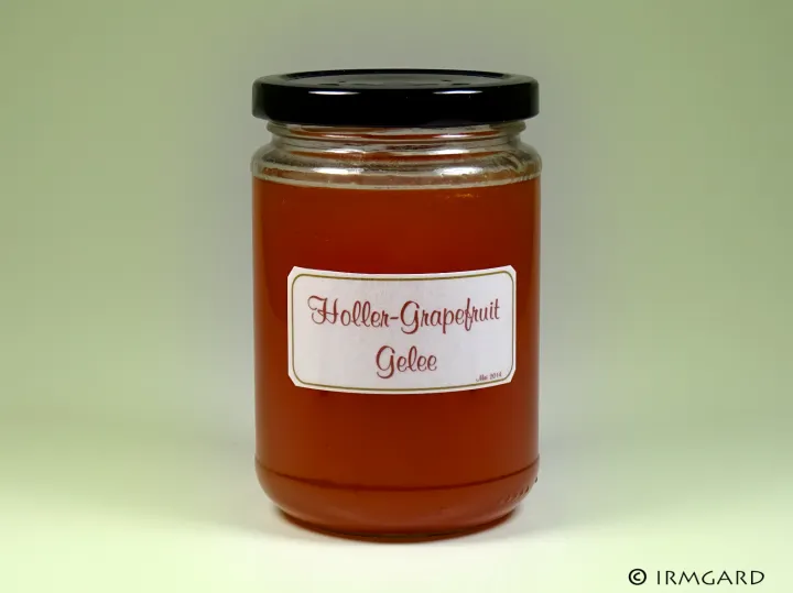 Hollerblüten-Grapefruit-Gelee