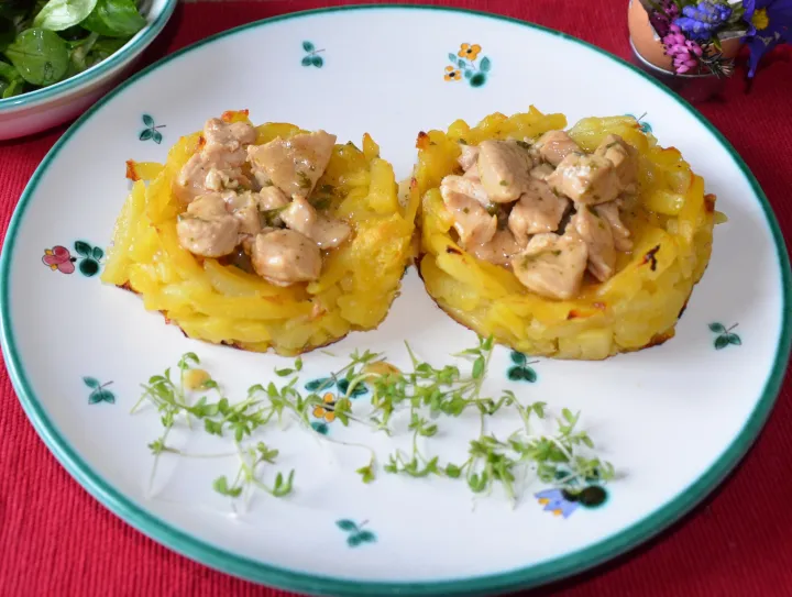 Gefüllte Rösti-Nester