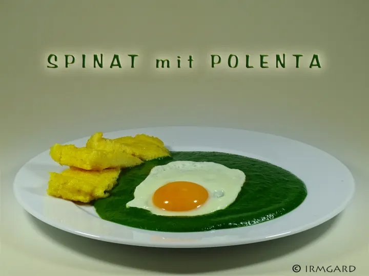 Spinat mit Polenta