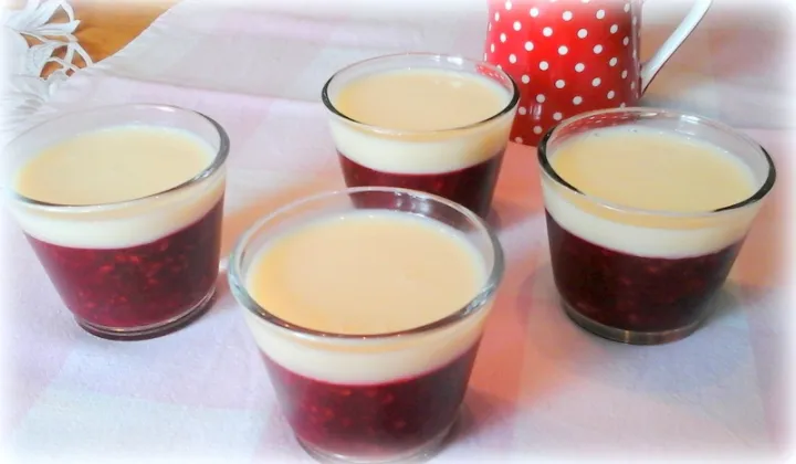 Rote Grütze mit Vanillesoße