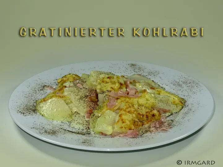 Gratinierter Kohlrabi