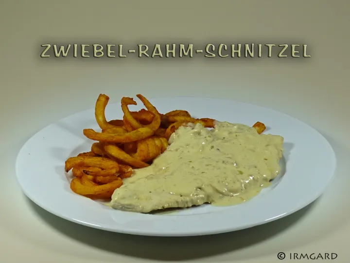 Zwiebel-Rahm-Schnitzel