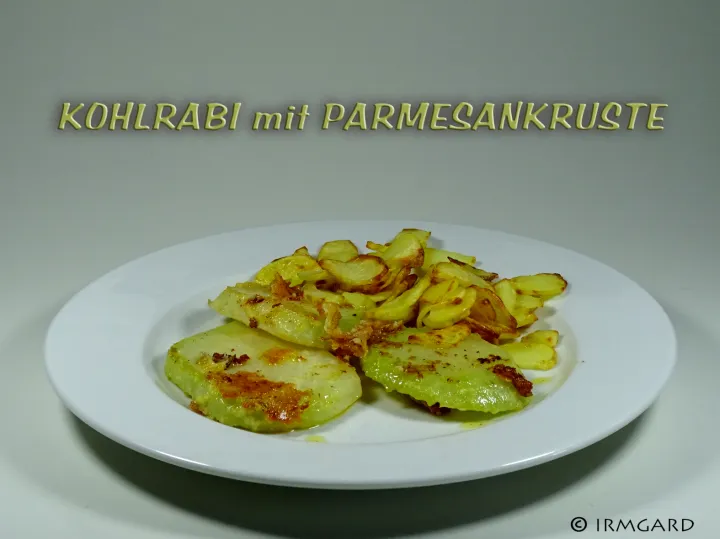 Kohlrabi mit Parmesankruste