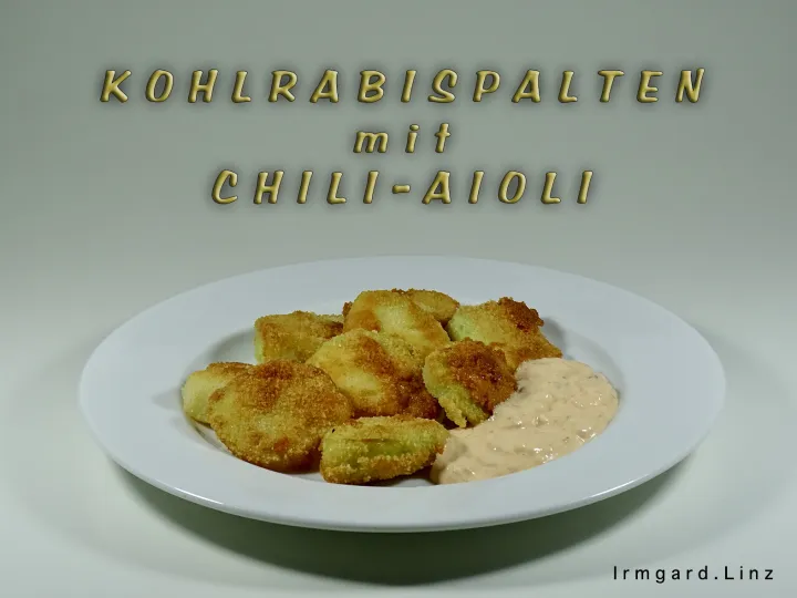 Kohlrabispalten mit Chili-Aioli