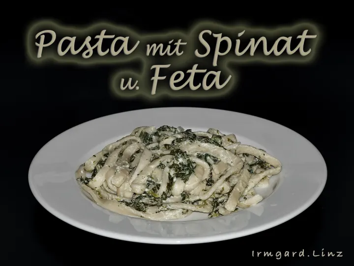 Pasta mit Spinat und Feta