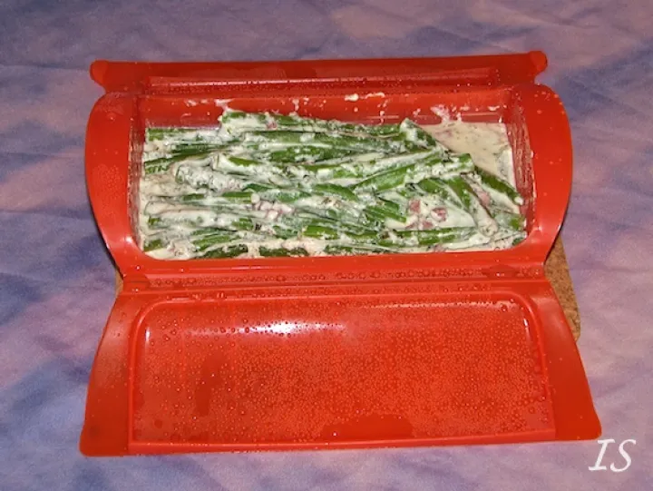 Fisolen in der Dampfbox