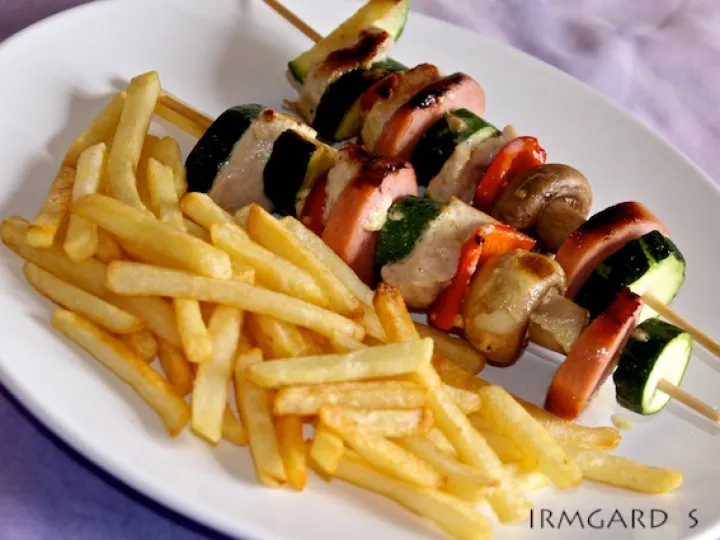 Puten-Zucchini-Spiesse