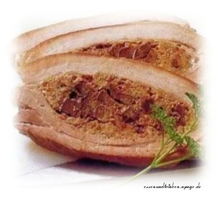 Gefüllte Schweinebrust