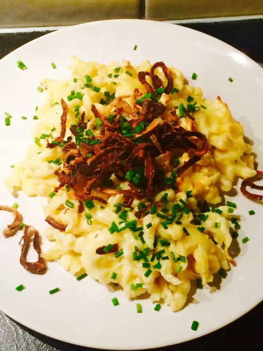 Kässpätzle mit Röstzwiebel