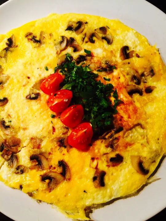 Eieromelett mit Pilze 