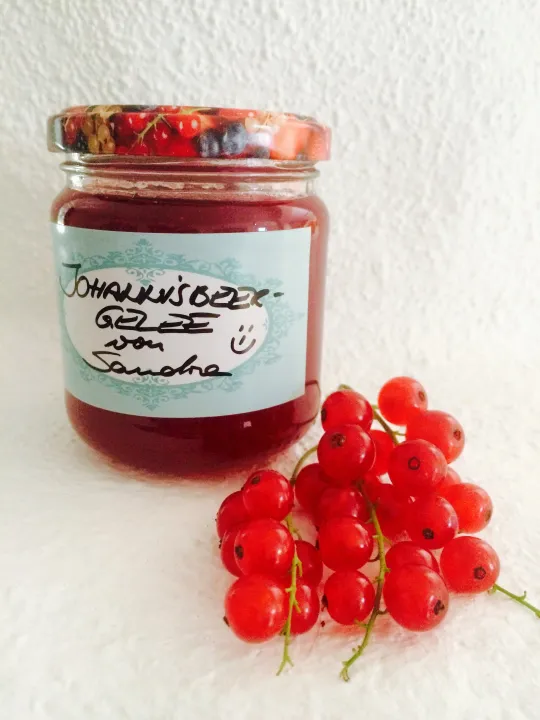 Johannisbeergelee (Ribiseln (-; )