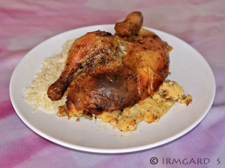 Gefülltes Brathuhn