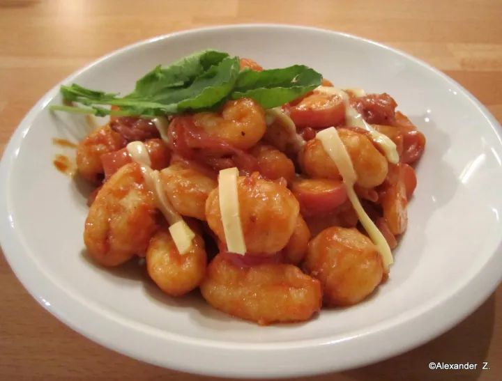 Rote Gnocchi - Pfanne