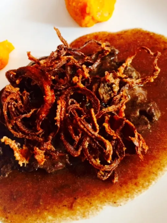 Gedünsteter Vanillerostbraten