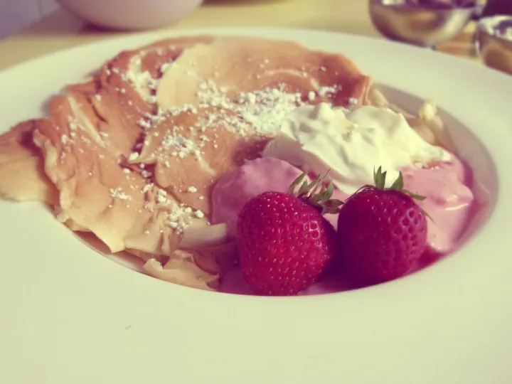 Karamellisiertes Topfenmousse