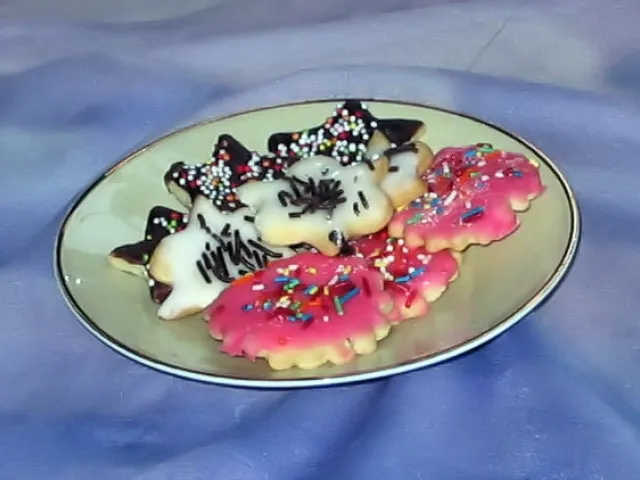 Bunte Mürbteigkekse