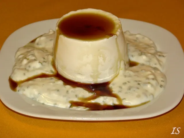 Schafmischkäse mit Schnittlauchsosse