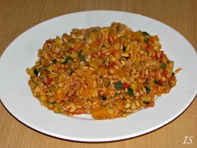 Zucchini-Kürbis-Getreide