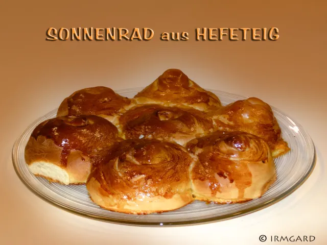 Sonnenrad aus Hefeteig