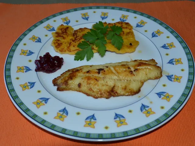 Fischfilet mit Safrantaler