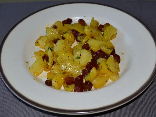 Kartoffelröster mit Wurst - Restlküche