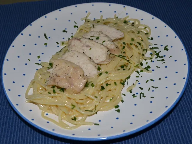 Hühnerfilet auf Zitronen-Spaghetti