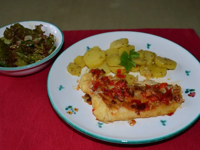 Fischfilet mit Paprika