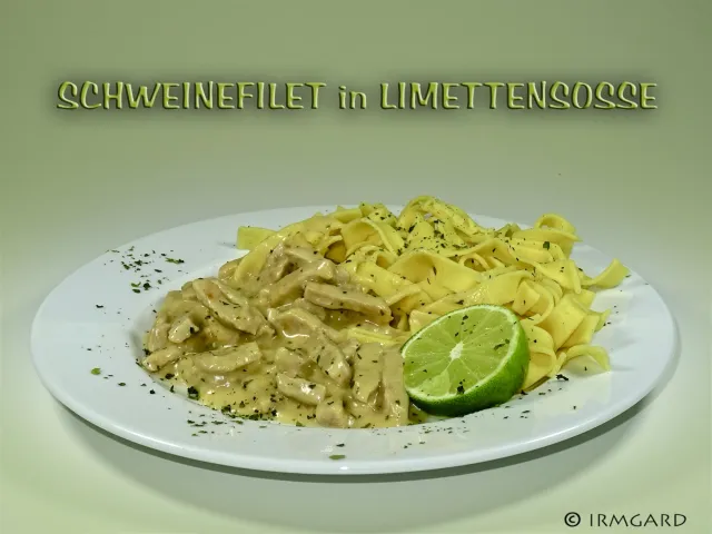 Schweinefilet in Limettensosse