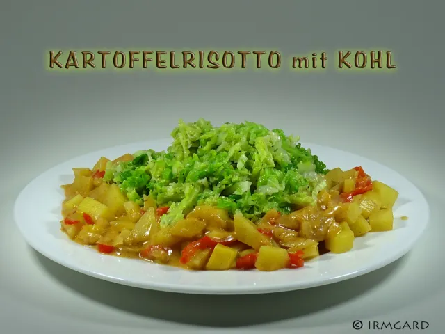 Kartoffelrisotto mit Kohl