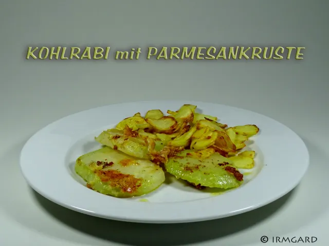 Kohlrabi mit Parmesankruste