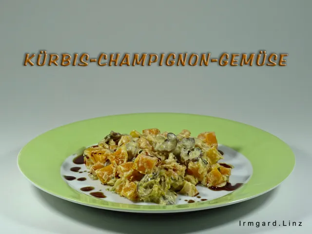 Kürbis-Champignon-Pfanne