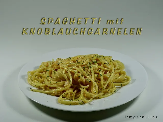 Spaghetti mit Knoblauchgarnelen