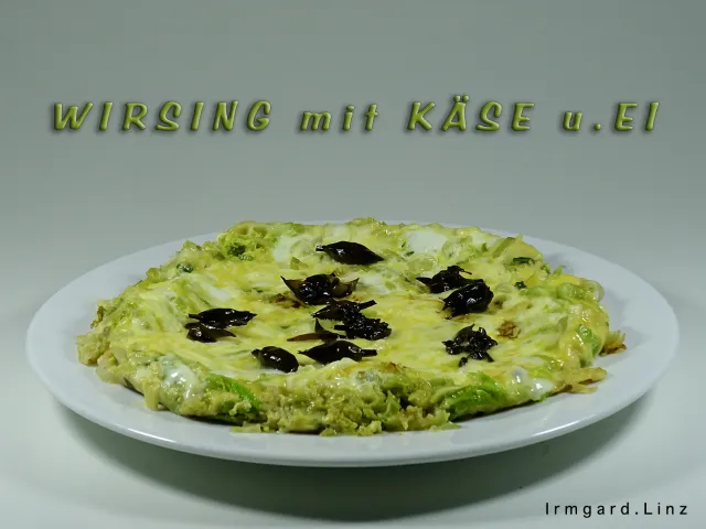 Wirsing mit Käse und Ei