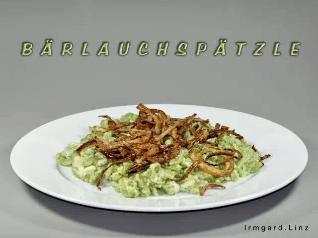 Bärlauchspätzle mit Käse