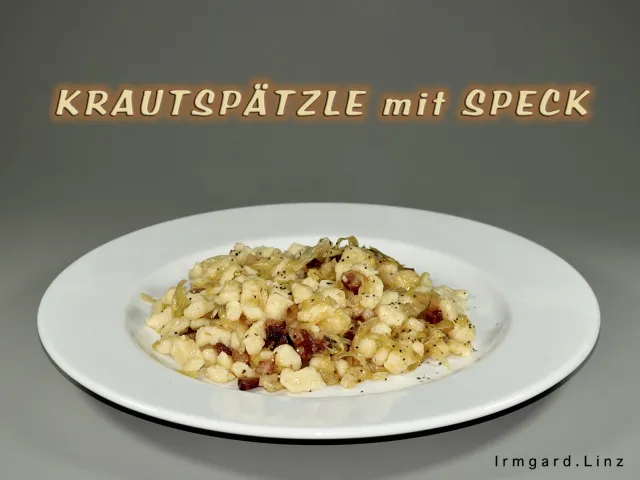 Krautspätzle mit Speck