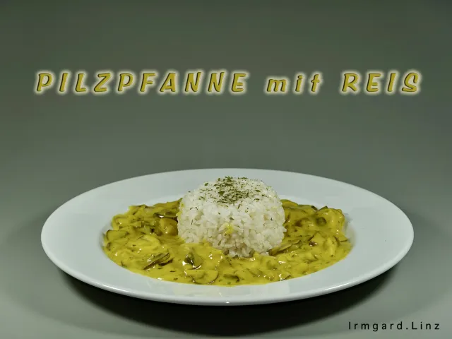 Pilzpfanne mit Reis