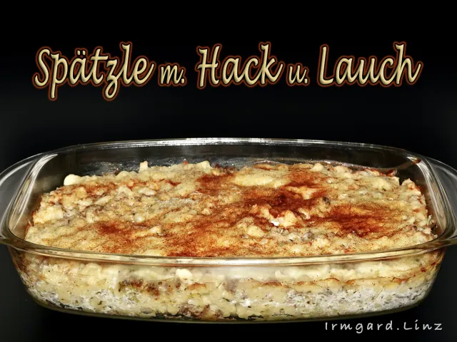 Spätzle mit Hack und Lauch