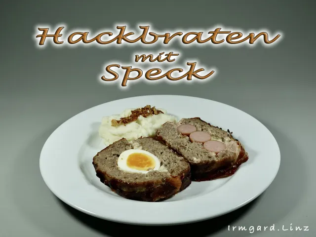 Hackbraten mit Speck