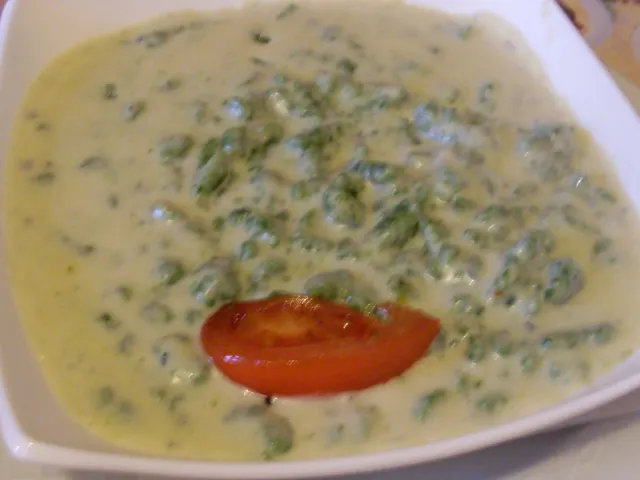 Spinatspätzle in Gorgonzolasauce