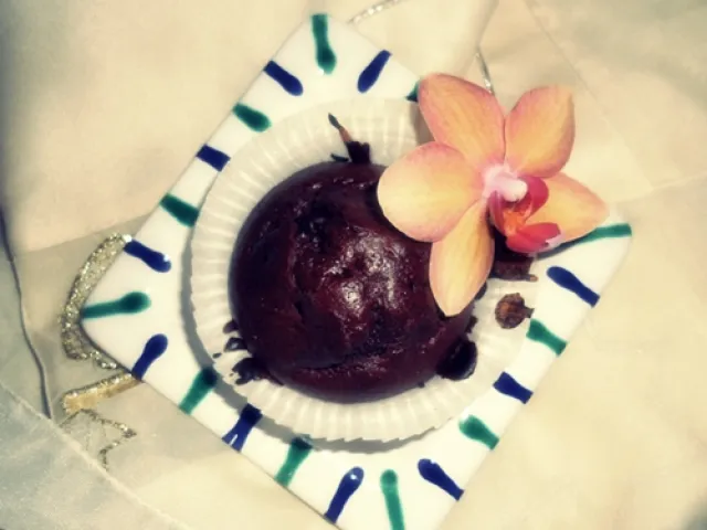 Cranberry Sour Cream Chocolate Muffins