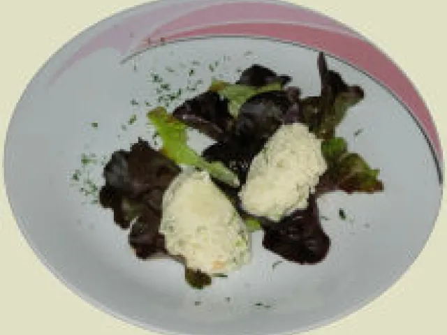 Fenchelmus auf Blattsalat