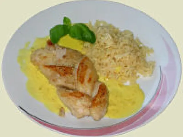 Fischzopf in Currysauce