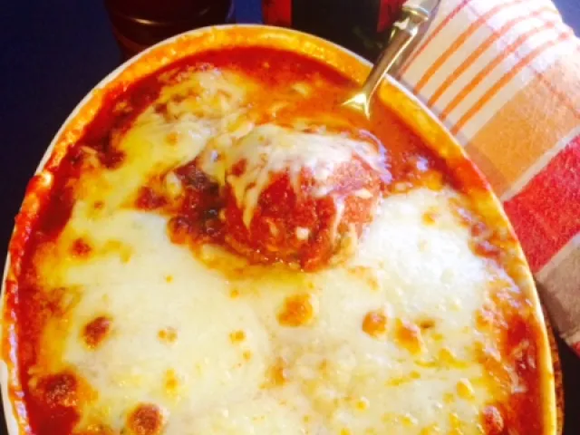 Gratinierte Fleischbällchen