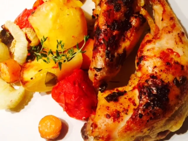 Herbstmenü: Hühnchen+Schmorgemüse